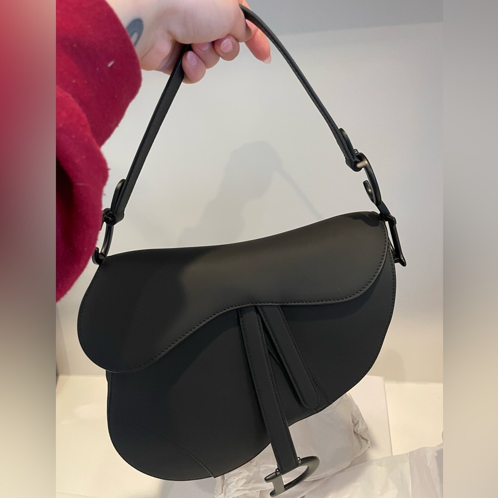 Matte Black, Dior Saddle Bag
